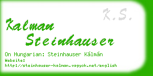 kalman steinhauser business card